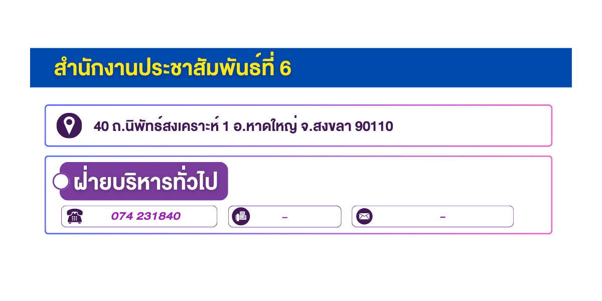 (หน้าย่อย) ที่อยู่สำนักงานประชาสัมพันธ์ที่ 6 (1)