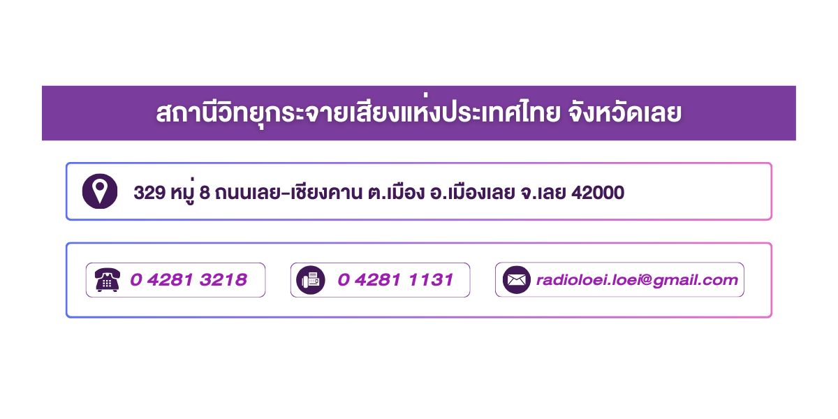 (หน้าย่อย) สถานีวิทยุกระจายเสียงแห่งประเทศไทย จังหวัดเลย