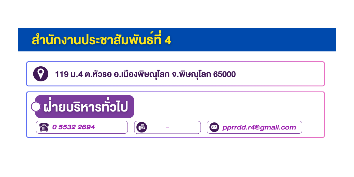 (หน้าย่อย) ที่อยู่สำนักงานประชาสัมพันธ์ที่ 4 (1)